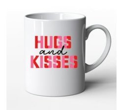 Valentines Day Love Birthday Present - Png Hugs And Kisses 01 White - 11OZ Coffee Mug