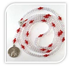 1000 Thank You's - Miraculous Rosary In Clear & Red
