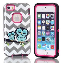 Iphone 5C Case 5C Case $uncle.y Smart Owl 3 In 2 Hybrid Tpu Silicone + Hard Strong Case High Impact Wavy Fit For Iphone