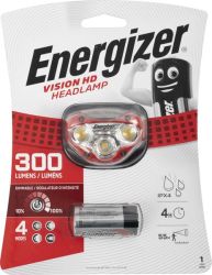 Energizer - Vision HD Headlight - Red - 300 Lumens - 3 Pack