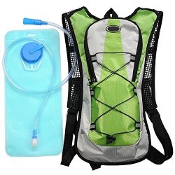 KLAREN 2L Hiking Backpack Hydration Pack With Water Bladder Cycling Climbing Camping Bag Green