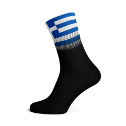 Greece Flag Socks - Medium Black