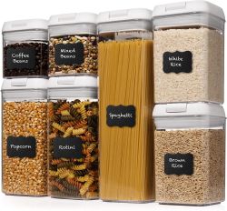 7 Airtight Pantry Food Storage Containers With Easy Lock Lids