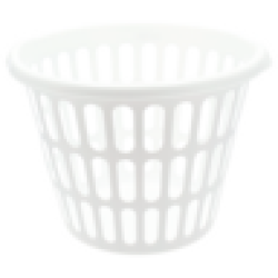Addis 26L White Laundry Basket