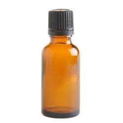 30ML Amber Glass Bottle With Slow Flow Dropper Cap - Black