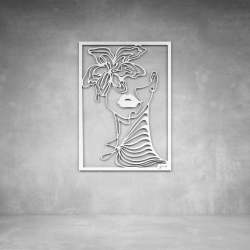 Lady Blossom Wall Art - 1500 X 1000 X 20 Matt Black Indoor