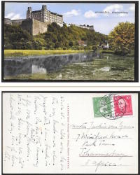 Germany 1928 Vintage Picture Colour Postcard Willibaldbburg Eichstatt