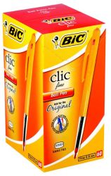 BIC Clic Fine Ball Point Pen - Red Box Of 60