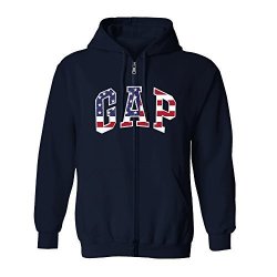 Gap Men's Full Zip Fleece Logo Hoodie Xx-large Charcoal Usa