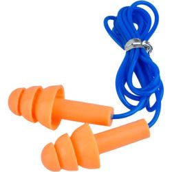 Maxdefense M04 Silicone Ear Plugs With Cable 100 Sets