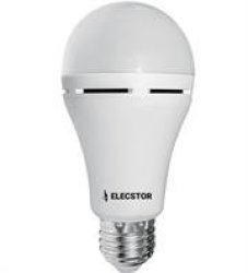 Elecstor E27 7WATT Emergency Rechargeable LED Bulb - 4 Hour Battery Life 30 000HOUR Lifespan 700 Lumens During Standard Usage 230 Lumens During A
