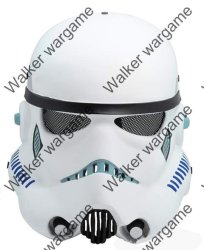 Full Face Wire Mesh White Pawns Mask - Silver Movie Star War