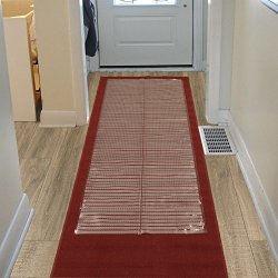 Sweet Home Stores Clear Plastic Runner Rug Carpet Protector Mat Ribbed Multi Grip High-spike 26X6