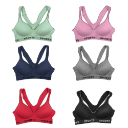 Pack Of 6 Colour Wireless Sports Bra's - 8925 - 42D
