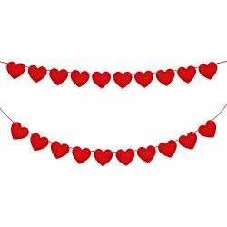 Wedding Anniversary Birthday Party Decor Backdrop Party Supplies Engagement Bridal Shower Konsait 39.4FT/60Heart Glitter valentine Heart Garland Banner PVC Love Heart Bunting Decoration for Valentines Day party