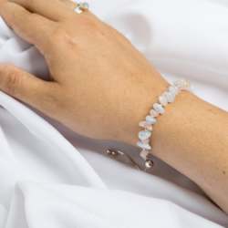 Gemstone Bracelets - Blue Lace Agate & Rose Quartz