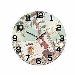 Keeyi Wall Clock Decorative Indoor Kitchen Clock Wall Clock -easy To Read Home office classroom school Clock 28CM
