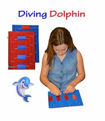 Handithings Dd Diving Dolphin Toy One Size Red Blue
