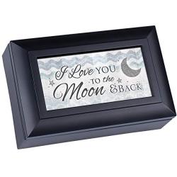 Love You To The Moon And Back Black Petite Music Box Plays What A Wonderful World