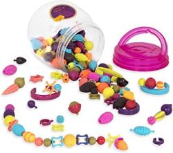 Jewellery Making Kit for 4 Necklace and Bracelet and Ring Creativity DIY Set 7 Year Old Girls 6 Pop Beads Set 200+ PCS Pop Snap Beads Arts and Crafts Toys Gifts for Kids Age 4yr-8yr 5 