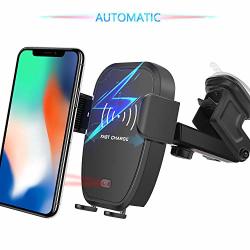 Wireless Car Charger Wirfie Fast Infrared Car Mount Wireless Charger 10W Qi Wireless Charger Phone Holder Compatible For Iphone Xs xr x 8 Samsung Galaxy S9