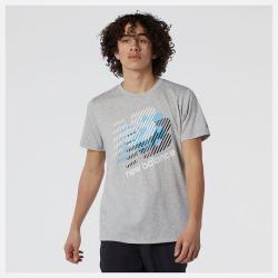 New Balance Men's Graphic Heathertech T-Shirt - Athletic Grey Heather - LG
