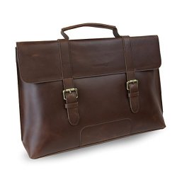Lb1 Performance Leather Unisex Business Messenger Bag Briefcase Bag For Samsung Ativ Book 9 Np900x3f-k01us 13.3-inch Full Hd Premium Ultrabook Brown