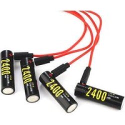 Aa 2400MAH USB Rechargeable Batteries With USB Cable 4-PACK