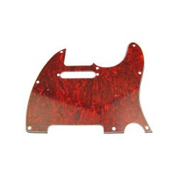 Musiclily Tele Pickguard For Us mexico Made Fender Standard Telecaster Modern Style Electric Guitar 4PLY Red Tortoise