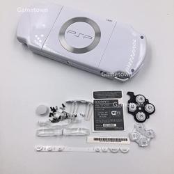 New Replacement Sony Psp 2000 Console Full Housing Shell Cover With Buttons Set-white.