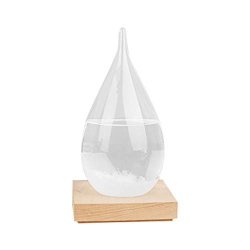 Baomabao Weather Bottle Forecast Bottle Weather Crystal Bottle Weather Storm Bottle Drop Water Shape Glass Decor Home Gift