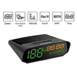 AUTOOL Universal Car Hud Gps Speedometer Mph km h LED Head Up Display Digital Auto Speed Overspeed Alarm For All Vehicles