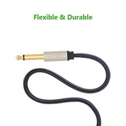 Ugreen Premium 6.35MM Mono Jack 1 4" Ts Cable Unbalanced Guitar Patch Cords instrument Cable Male To Male With Zinc Alloy Housing And Nylon Braid