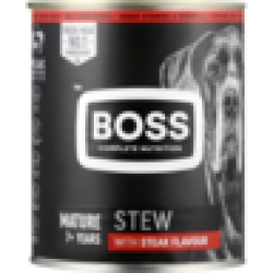 Bose Boss Steak Flavour Mature Stew Wet Dog Food 775G