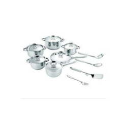 Smte - 16 Piece Stainless Steel Cookware Set
