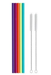 Hiware 12 Inch Extra Long Silicone Straws for Big Tumblers - 40 oz Hydro  Flask/Half Gallon Water Bottle Jug/30 oz YETI/RICT/OZARK TRAIL - Flexible