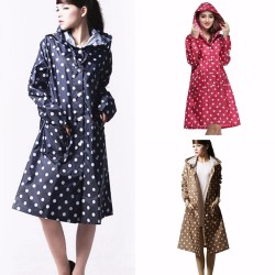Women Girl Raincoat Rainwear Riding Clothes Rain Coat Waterproof Clothes Dot Ou