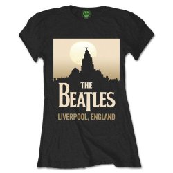 The Beatles Liverpool England Womens Black T-Shirt Small