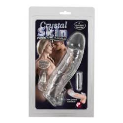Crystal Skin Penis Sleeve With Vibration