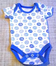 Baby Grow Boy - Body Vest-abc Blue -new Born- Baby Clothing