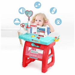 Lataw Children's Doctor Pretend Play Toy Set Portable Toy Simulation Stethoscope Set Learning Active - Medical Table Playset Preschool Educational Toys Gift For Boys