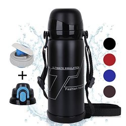 Sports Water Bottle Elstey 27 Oz Double Wall Vacuum Stainless Steel Insulated Leak Proof Drinking Bottles Bpa Free Cap For Outdoor Camping And Hiking