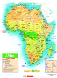 Parrot Africa Wall Map 1500x1200mm