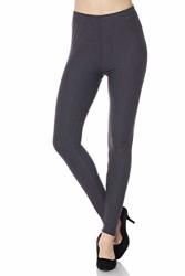 New Mix Leggings For Women Soft Opaque Stretchy Active One Size 2-12 Charcoal