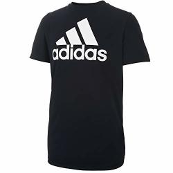 Adidas Boys' Big Stay Dry Moisture-wicking Aeroready Short Sleeve T-Shirt Black XL 18 20