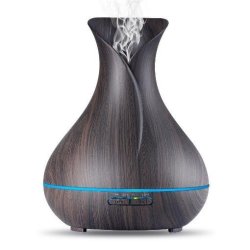 Vase Shape Essential Oil Diffuser And Humidifier Dark Wood