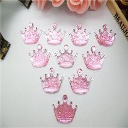 20 Pcs Sparkling Crown Flatbacks - Ready To Embellish Invitations For Your Little Princess