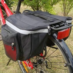 Bike Rear Seat Tail Bag Bicycle Cycling Pannier Outdoor Rack Saddle Double Side Bag