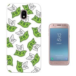 001987 Collage Money Dollar Signs Samsung Galaxy J4 2018 Case Gel Silicone All Edges Protection Cover