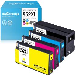 MyCartridge Remanufactured Ink Cartridge Replacement For Hp 952XL Black Cyan Magenta Yellow 4-PACK